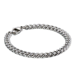 Pulseira Masculina Corrente Elo Aço Inox Premium - comprar online