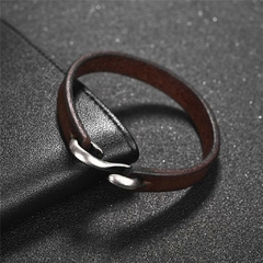 Imagem do Pulseira Masculina Capitão Vintage de Couro