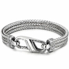 Bracelete Masculino Aço Inox Fecho Gancho Premium