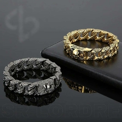 Imagem do Pulseira Masculina Aço Inox Viking Gingle
