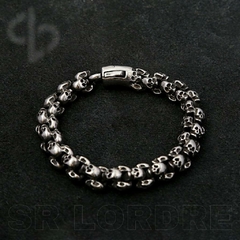 Pulseira Masculina Caveiras Aço Inox - comprar online
