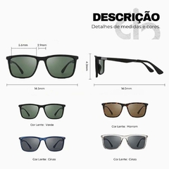 Óculos de Sol Masculino Quest Quadrado Polarizado