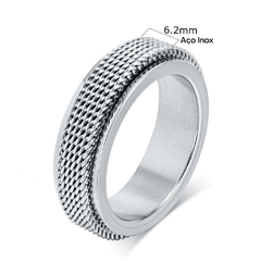 Anéis Masculino Giratórios Aço Inox - comprar online
