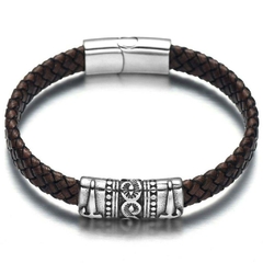Pulseira Masculina Espada Couro Genuíno - comprar online