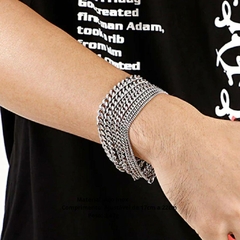 Pulseira Masculina Corrente Elo Aço Inox Premium na internet