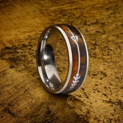 Anel Casual Tungstênio e Madeira Confortável e Elegante - Pulseiras e Acessórios Masculino | Sr Lordre