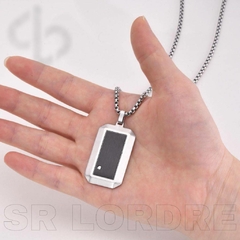 Colar Masculino de Aço Inox Ponto Zircônia Premium - Pulseiras e Acessórios Masculino | Sr Lordre