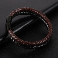 Pulseira Masculina Design de Couro Fecho Magnético - loja online