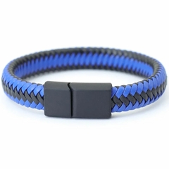 Pulseira de Couro Trançado Fecho Magnético - comprar online