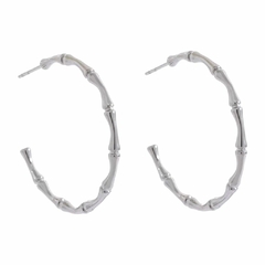 Brinco Manuela de Argola Bambu de Aço - comprar online