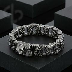 Imagem do Pulseira Masculina Aço Inox Viking Gingle