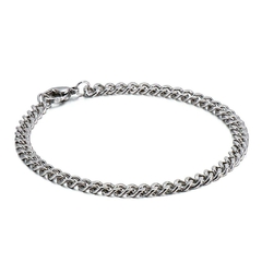 Imagem do Pulseira Masculina Corrente Elo Aço Inox Premium