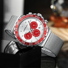 Relógio Masculino Grille Prata Quartzo Premium - Pulseiras e Acessórios Masculino | Sr Lordre