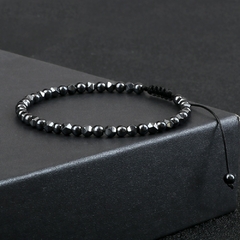 Pulseiras masculinas Acelo de Pedra Natural 4mm na internet