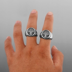 Anel Masculino Árvore da Vida Aço Inox - comprar online