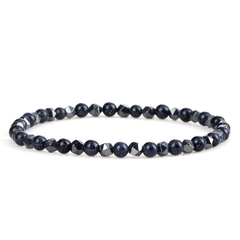 Pulseiras masculinas Acelo de Pedra Natural 4mm na internet