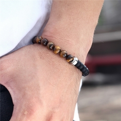 Pulseira Masculina Asileu de Pedra Natural 8mm - loja online