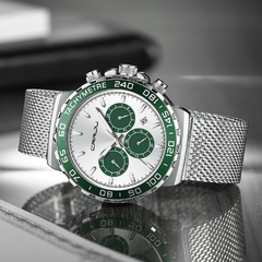 Relógio Masculino Grille Prata Quartzo Premium - comprar online