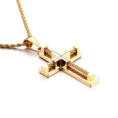 Imagem do Colar Masculino Crucifixo de Aço Inox Premium