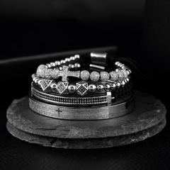 Kit de pulseira Cruz Cravejado de Zircônia Luxo - comprar online