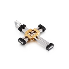 CORRENTE AÇO INOX CRUCIFIXO VAZADO