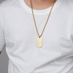 Colar Masculino Tag Aço Inoxidável Premium - comprar online