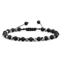 Imagem do Pulseiras masculinas Acelo de Pedra Natural 4mm