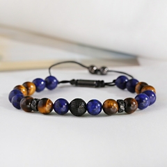 Pulseira Masculina Blindado de Pedra Natural 8mm