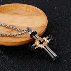 CORRENTE AÇO INOX CRUCIFIXO VAZADO - Pulseiras e Acessórios Masculino | Sr Lordre