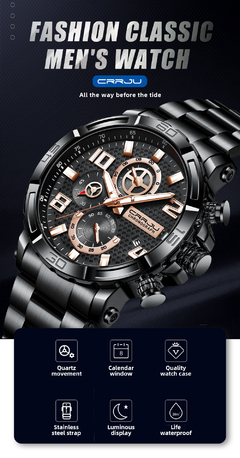 RELÓGIO MASCULINO MASTER AÇO INOX PREMIUM