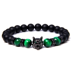 Pulseira Masculina de Pedra Olho de Tigre na internet