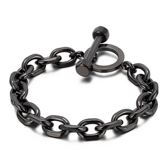 BRACELETE VINTAGE AÇO INOX FECHO CUBANO na internet
