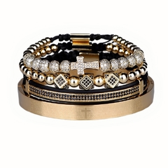 Kit de pulseira Cruz Cravejado de Zircônia Luxo na internet