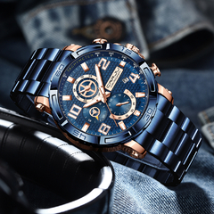 RELÓGIO MASCULINO MASTER AÇO INOX PREMIUM - comprar online