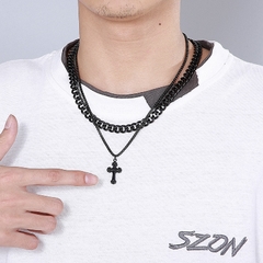 CORRENTE CRUCIFIXO DUPLO - loja online