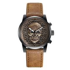 Relógio Masculino Quartzo Caveira Premium