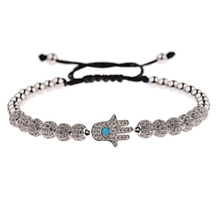 Pulseira Masculina Mão de Fatima cravejada Zircônia Luxo - comprar online