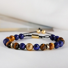 Imagem do Pulseira Masculina Blindado de Pedra Natural 8mm