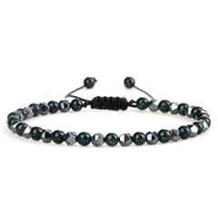 Pulseiras masculinas Acelo de Pedra Natural 4mm