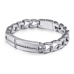 Imagem do PULSEIRA CRUCIFIXO CRAVEJADO ZIRCÔNIA PREMIUM