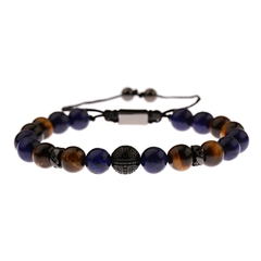 Pulseira Masculina Blindado de Pedra Natural 8mm - comprar online