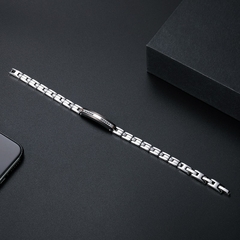 BRACELETE CLÁSSICO ZIRCÔNIA LUXO AÇO INOX na internet