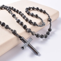 Terço Masculino de Pedra Natural Jaspe 8mm - comprar online