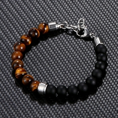 Imagem do Pulseira Masculina Asileu de Pedra Natural 8mm