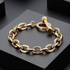 BRACELETE VINTAGE AÇO INOX FECHO CUBANO na internet