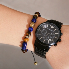 Pulseira Masculina Blindado de Pedra Natural 8mm - comprar online