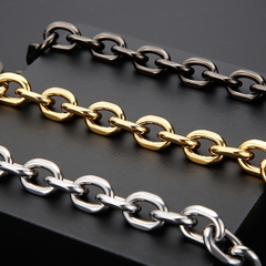 BRACELETE VINTAGE AÇO INOX FECHO CUBANO - comprar online