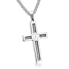 COLAR MASCULINO CRUCIFIXO AÇO INOX PREMIUM - Pulseiras e Acessórios Masculino | Sr Lordre