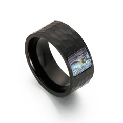 Anel Masculino Pódio Aço Inox e Zircônia 10mm na internet