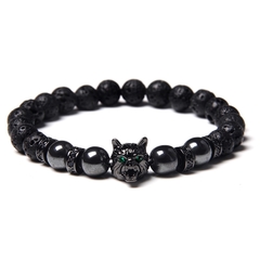 Pulseira Masculina de Pedra Olho de Tigre